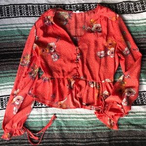 Nasty Gal floral top